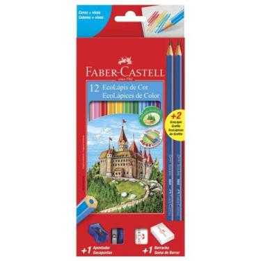 Imagem de Lápis de Cor EcoLápis 12 Cores, Kit com Apontador, Borracha e 2 EcoLáp