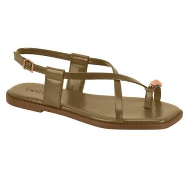 Imagem de Sandália Rasteira Beira Rio Feminina Anel de Dedo Conforto Original -,