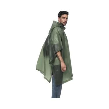 Imagem de Capa De Chuva Reutilizável Impermeável Para Adultos Com Capuz Ajustáve