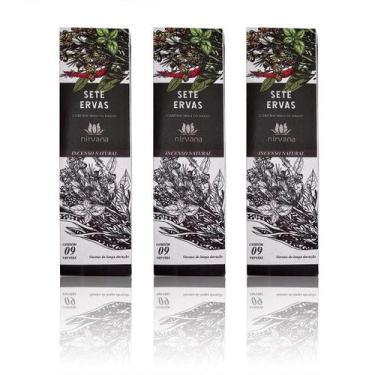 Imagem de Kit 3 caixas Incenso Sete Ervas Nirvana Mau Olhado