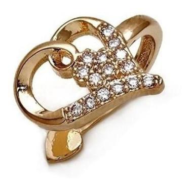 Imagem de Piercing Argola Falso Fake Dourado Pedra Zirconia Folheado - De Castro