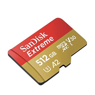 Imagem de Cartão de memória SanDisk 512GB Extreme microSDXC UHS-I com adaptador - C10, U3, V30, 4K, A2, Micro SD - SDSQXA1-512G-GN6MA