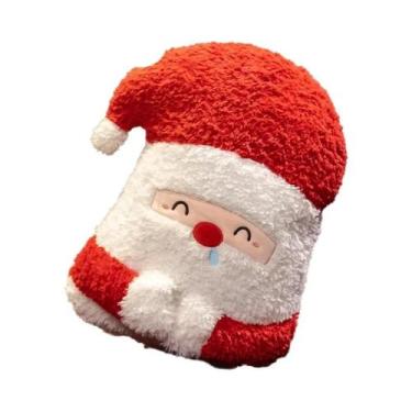 Imagem de Almofada De Pelúcia De Natal: Boneco Fofo De Papai Noel E Rena, Decora