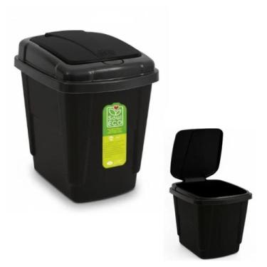 Imagem de Lixeira de Bancada 4,5L de Click Ideal para Pia de Cozinha, Moveis e E