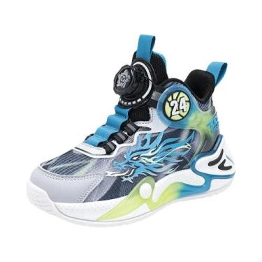 Imagem de Tênis De Basquete Masculino Luxuoso Com Sola Macia Para Crianças, Calç