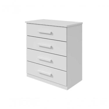 Imagem de Comoda Lopas Baiao 4 Gavetas Branco