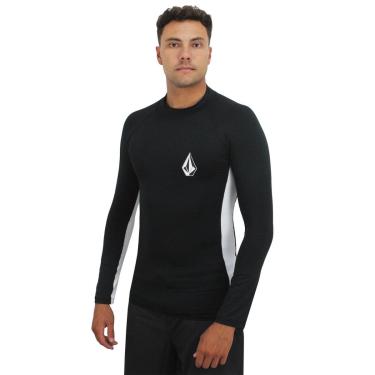 Imagem de Camiseta de Lycra Volcom Lido Solid Black-Masculino