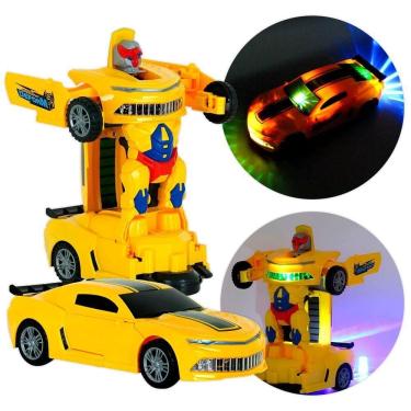 Imagem de Brinquedo Carro Robô 2 Em 1 Musical Bate Volta Luzes - Diversão E Transformação Para Crianças