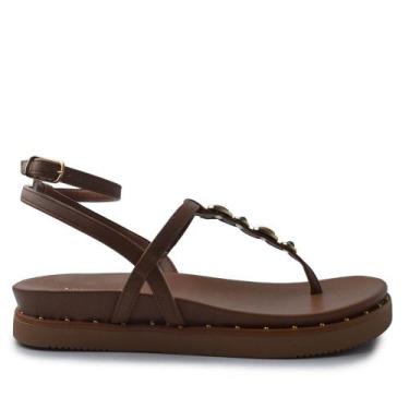 Imagem de Sandália Papete Via Marte Feminino 169-015-01, 37, Ocre