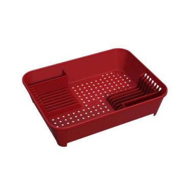 Imagem de Escorredor de Louças Coza Basic 45,5 x 35 x 11 cm, Vermelho