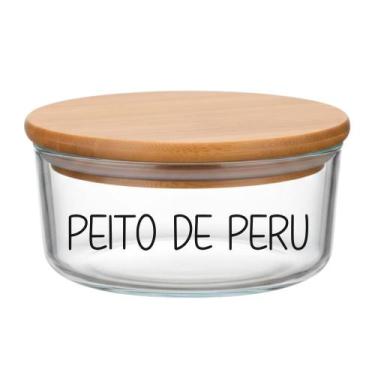 Imagem de Pote Hermético Redondo Vidro (930 ml) Peito de Peru - Casa Vitá, Peito