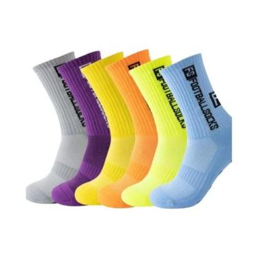 Imagem de Meias Masculinas Antiderrapantes Para Futebol, Rugby, 6 Pares, Com Ven