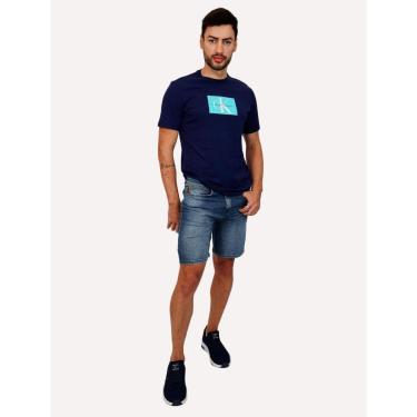Imagem de Bermuda Ellus Jeans Masculina Dark Indigo Elastic Long Médio-Masculino