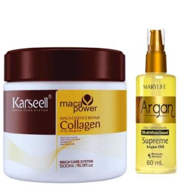Imagem de Máscara Karseell collagen 500gr e Óleo Supreme de Argan 50 ml Hidrataç