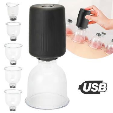 Imagem de Aparelho Massagem Sucção A Vácuo Ventosa Muscular Usb - Relaxe E Revitalize