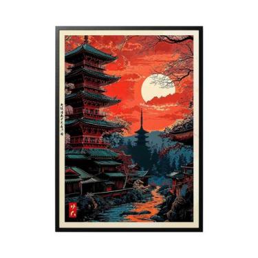 Imagem de Pôster De Arte De Parede Em Estilo Japonês Com Impressão Em Madeira, T