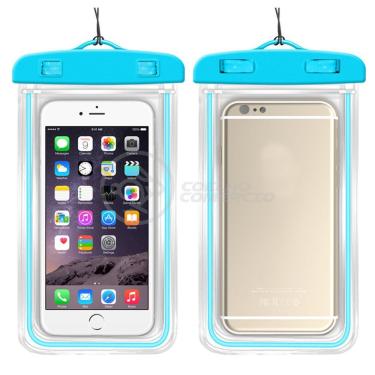 Imagem de Capa Bolsa A Prova Dágua Impermeável P/ Celular Azul