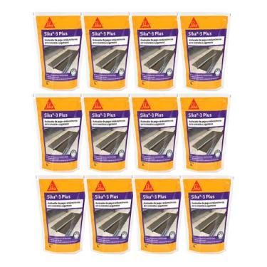 Imagem de Kit 12 Aditivo Sika-3 Plus 1l Acelerador De Pega Para Concreto