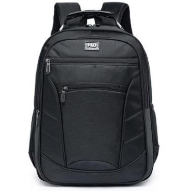 Imagem de Mochila Hd Unissex Executiva Faculdade 20L Espaçosa Trabalho Preta-Unissex