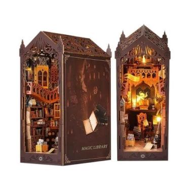 Imagem de Mini Estante De Livros De Madeira DIY Para Decoração De Casa E Present