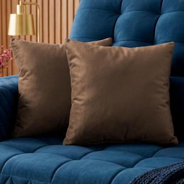 Imagem de Almofadas Kit Plumie. De 45x45cm 2 Uni Velusoft Cama Inbox Castor