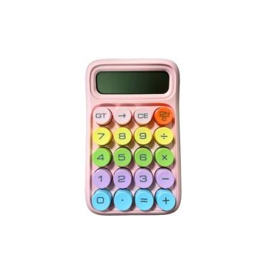 Imagem de Calculadora Yins Brasil YP8802 10 Dígitos com Teclas Emborrachadas Visor Inclinado Plástico Resistente Candy Color