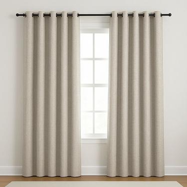 Imagem de Cortina Blackout para Quarto 300x220CM em Tecido Linho com 100% Bloqueio de Luz para Va...