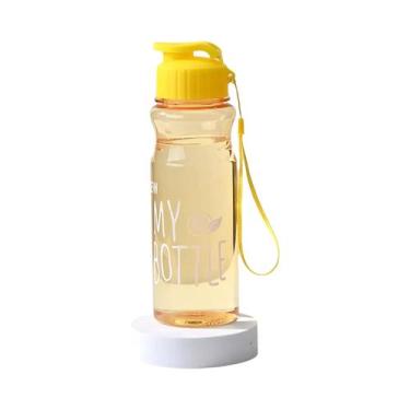 Imagem de Garrafa De Água Transparente De 650ML Portátil Para Escola, Academia, 