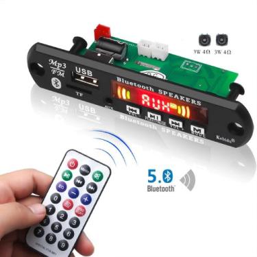 Imagem de Placa Mp3 Player Usb Fm Amplificada 5v - 12v Bluetooth 5,0 - Brasil Ho