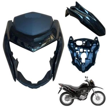 Imagem de Kit Carenagem Frontal Nxr Bros 160 modelo 2016 Até 2021 Máscara do Far