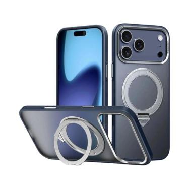 Imagem de Capa Magnética Antichoque Fosca Com Suporte Para iPhone 17 pro Max pro