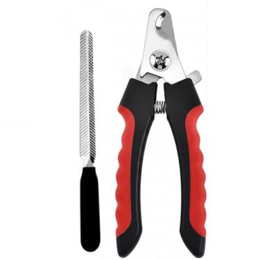 Imagem de Cortador de Unhas Premium para Pets Cachorro Gato com Lixa Kit 2 Peças em Aço Inoxidáve...