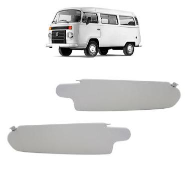 Imagem de Par Quebra Sol Cinza Fixo Volkswagen Kombi 1997 a 2014 Newtec Nt3100vw