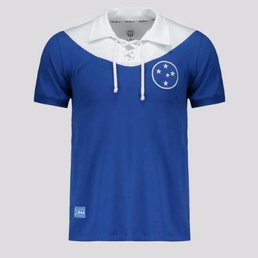 Imagem de Camisa Cruzeiro Retrô 1944 Azul e Branca, P