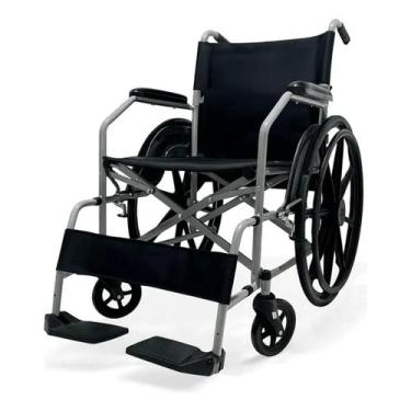 Imagem de Cadeira de rodas manual d100 pop 110kg duplo x cinza dellamed