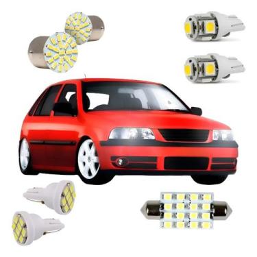 Imagem de Kit Lâmpadas Led Gol G3 Branco-frio T10 Branco Branco-frio - GUSTA CAR