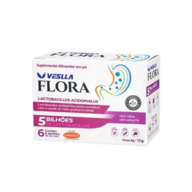 Imagem de Flora Lactobacillus Acidophilus 5BI 6 Sachês Probiótico - Veslla