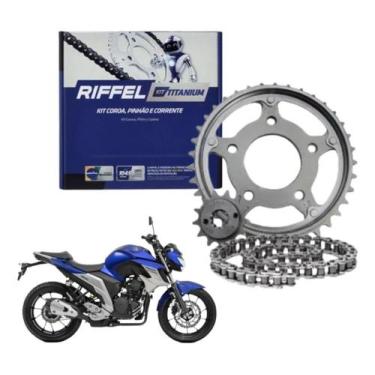 Imagem de Kit Relação Transmissão Fazer 250 2006 A 2016 Riffel - ORIGINAL RIFFEL