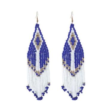 Imagem de Brincos Longos De Estilo Étnico Com Contas, Joias De Moda Para Mulhere