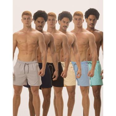 Imagem de Kit 6 Short Masculino Tactel Elastano Bermuda Academia Praia-Masculino