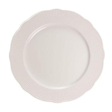 Imagem de Prato Raso Perle Em Porcelana Branca 27cm Lhermitage - L'Hermitage