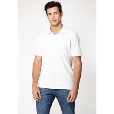 Imagem de Camisa Polo Guess Silk Gola Branco-Masculino