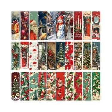 Imagem de Conjunto De Marcadores De Livros Vintage De Natal Com 30 Peças Para Es