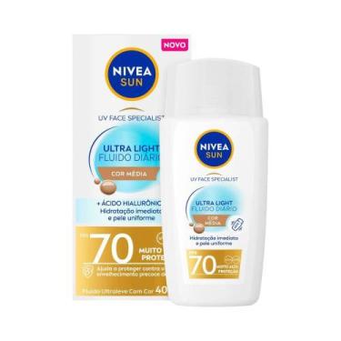 Imagem de Protetor Facial Nivea Sun Ultra Light Fluido Diário FPS 70 Cor Média 4