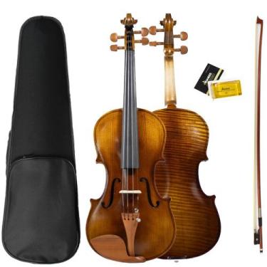 Imagem de Violino Orquezz 4,4 Madeira Laminada Fundo Inteiro Rajado Montagem Box