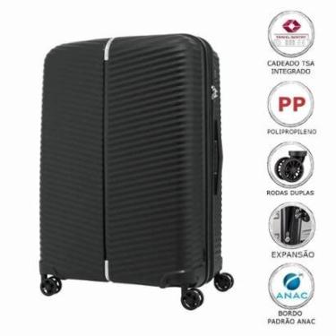 Imagem de Mala de Bordo Pequena para Viagem Expansível em Polipropileno Samsonite Varro Cadeado T...