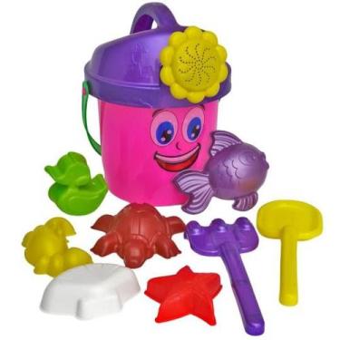 Imagem de Kit Regador Infantil Areia Praia 7 Acessórios Rei Do Balde - Casa Gold