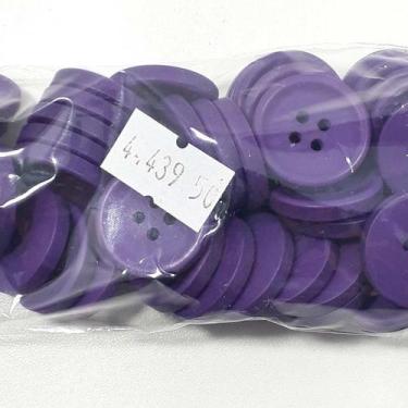 Imagem de Botão Lilás 20mm 4 Furos Plástico Abs Fosco 50Un 100Un 200Un confecção