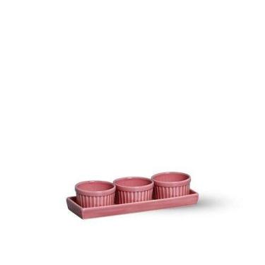 Imagem de Conjunto de ramequim rosa com 4 peças - SCALLA