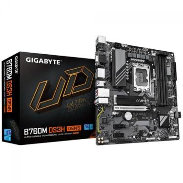 Imagem de Placa Mãe Gigabyte B760M DS3H GEN5, Chipset B760, Intel LGA 1700, M-AT
